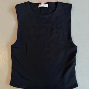 Babaton Contour Crew Black Sleeveless Crewneck Tank XS
